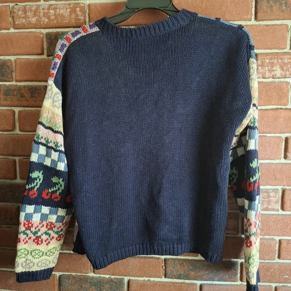 Unique vintage  multi-coloured cardigan sweater cardigan size medium - Picture 3 of 3